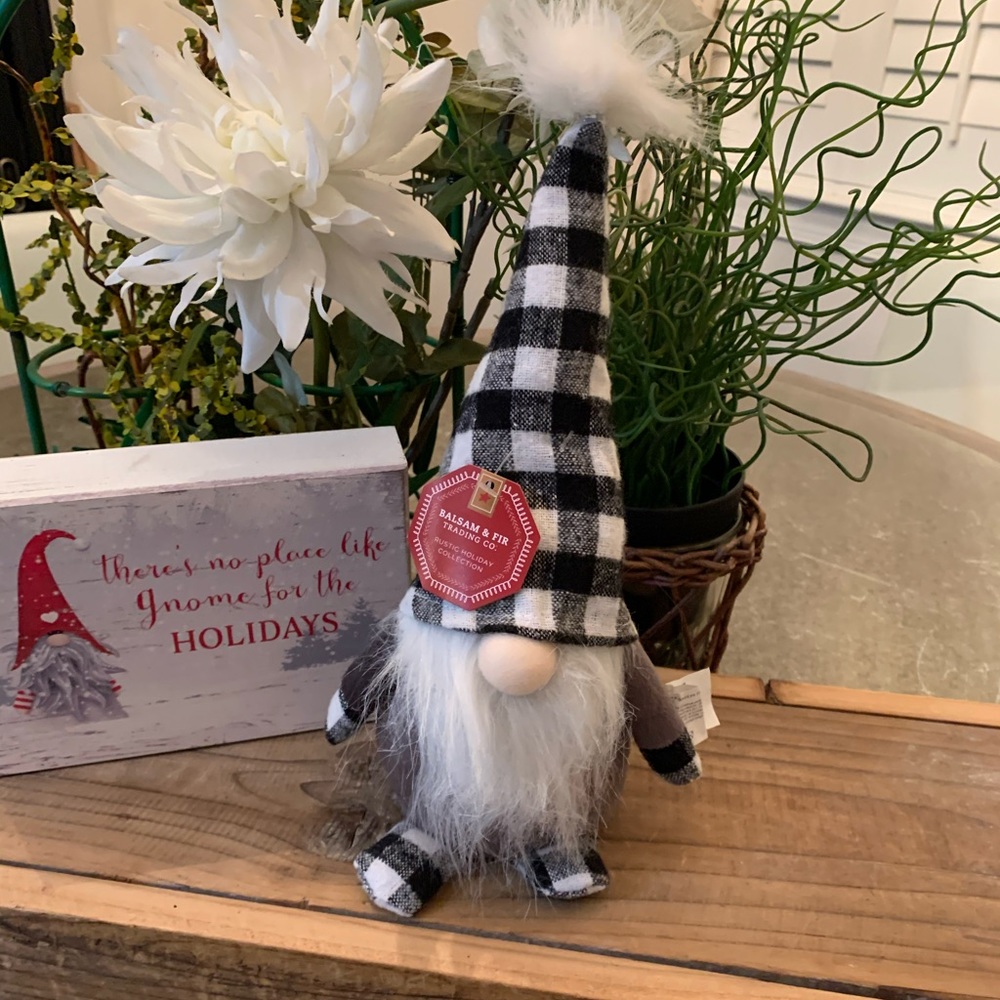 Balsam & Fir Black Buffalo Plaid Christmas Gnome